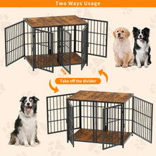 Heavy Duty Dog Crate - 4 Door Kennel with Divider for Large Dogs