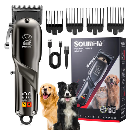 Solimpia Pet Grooming Clipper for Dogs Cats 6500RPM Heavy-Duty Motor USB Rechargeable 180Mins Runtime Low Noise
