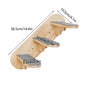 Wall Mounted Cat Climbing Wood Shelves Cat Hammock with Jumping Platform or Scratching Post for Cat Playing and Sleeping