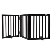Dog Gate Freestanding Pet Gate 3 Panels Foldable for Narrow Passageways Expandable Dog Barrier