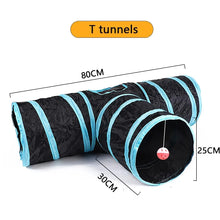 Katzentunnel in S-Form – Spieltunnel für Katzen zum Spielen, Verstecken und Trainieren