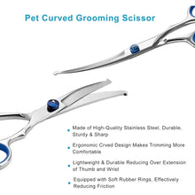 Premium Pet Grooming Scissors Safety Round Tip,  Scissors Portable Stainless Steel Shears For Dogs & Cats Pets Shears Supplies