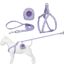 Floral Pet Harness & Leash Set - Adjustable Dog Backpack Chest Vest - Small Medium Cats Dogs