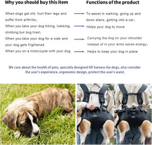 Large Dog Rescue Harness - 1680D Waterproof Breathable Pet Vest - Wear-Resistant Handle Support Bag