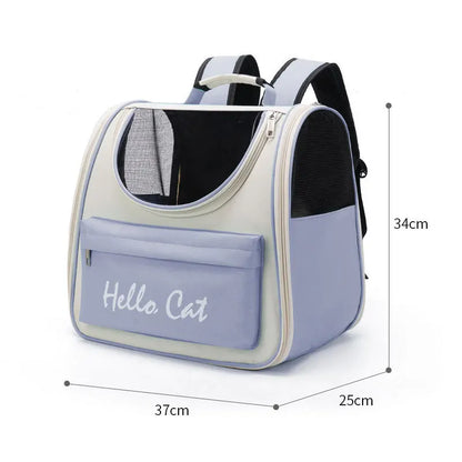 Outdoor Pet Backpack 1PC Cat and Dog Single Shoulder Double Shoulder Handheld Crossbody Breathable Outdoor Car Safety  Supplies