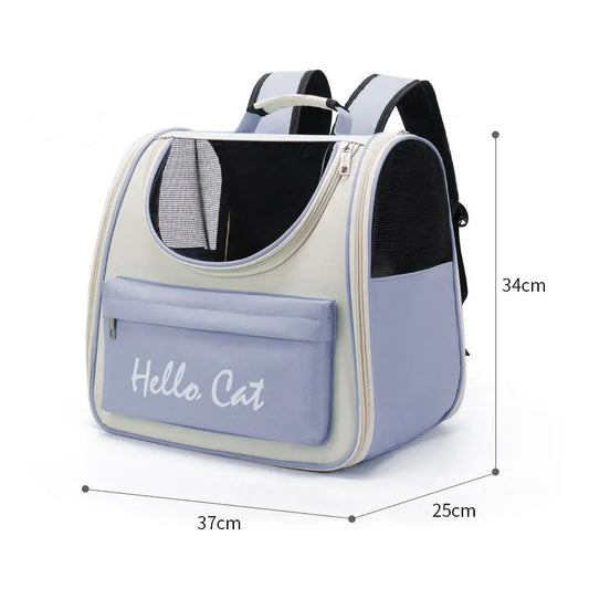 Outdoor Pet Backpack 1PC Cat and Dog Single Shoulder Double Shoulder Handheld Crossbody Breathable Outdoor Car Safety  Supplies