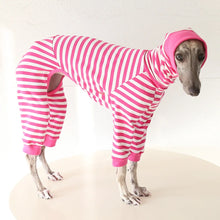 Striped Cotton Dog Pajamas - Italian Greyhound & Whippet Soft Breathable Stretch Sleepwear