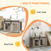 Dog Crate Furniture – Wooden Indoor Dog Kennel with Removable Cushion