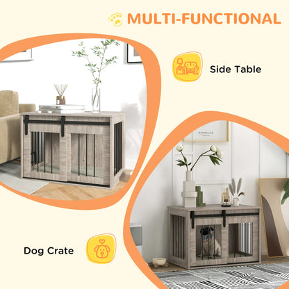 PawHut Dog Crate Furniture with Removable Cushion, for Dogs