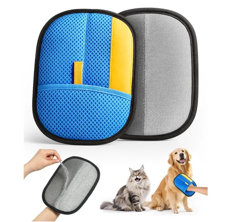 Pet Static Hair Removal Gloves with Bidirectional Brushing for Cat Hair Removal and Cleaning