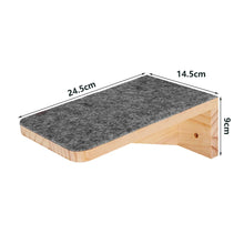 Wall Mounted Cat Climbing Wood Shelves Cat Hammock with Jumping Platform or Scratching Post for Cat Playing and Sleeping