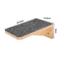 Wall Mounted Cat Climbing Wood Shelves Cat Hammock with Jumping Platform or Scratching Post for Cat Playing and Sleeping