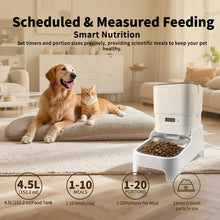 4.5L Elevated Smart Pet Feeder — 15cm Raised Stand, 1080P Camera or Key Control for Cats & Dogs