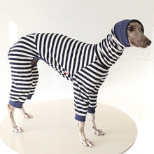 Striped Cotton Dog Pajamas - Italian Greyhound & Whippet Soft Breathable Stretch Sleepwear