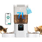 Dual Automatic Cat Feeder WiFi 7L Slow Feeding Pet Food Dispenser with App Control Alexa Compatible for Multiple Pets Detachable