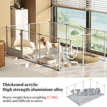 180cm Clear Acrylic Dog Playpen - Extra Large Indoor Whelping Pen