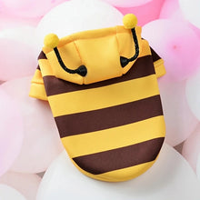 Cute Bee Costume Hoodie - Thickened Warm Pet Sweater for Halloween Cosplay Dogs Cats