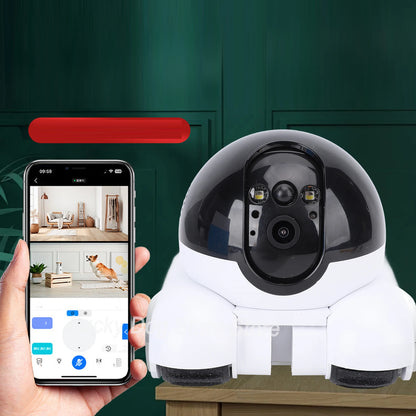 WIFI Movable Pet Webcam One Key Following Shot 2 Way Talk 1080P 2MP Double Lens APP Remote Control Camera for Home for Cats Dogs