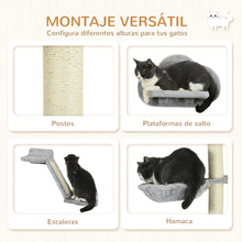 Cat Wall Shelves – 3-Piece Wall-Mounted Cat Climbing Set with Hammock, Ramp & Scratching Post