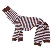 Striped Cotton Dog Pajamas - Italian Greyhound & Whippet Soft Breathable Stretch Sleepwear
