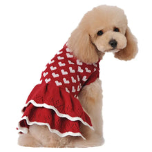 Christmas Pet Sweater - Red Love Costume Clothing for Small Dogs Cats Teddy Puppies