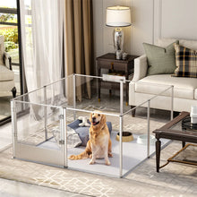 Clear Acrylic Dog Playpen - 6/7/8/10 Panel Indoor Pet Whelping Pen