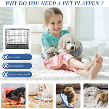 Double Door Dog Crate - Pet Kennel with Plastic Tray & Puppy Divider