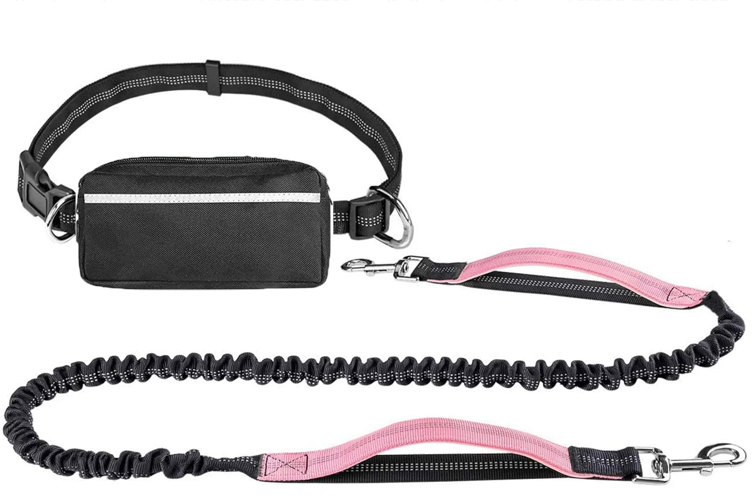 Freihändige Hundeleine mit Hüftgurt und Reißverschlusstasche – Hands-Free Hundeleine