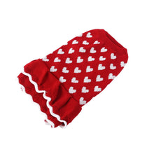Christmas Pet Sweater - Red Love Costume Clothing for Small Dogs Cats Teddy Puppies