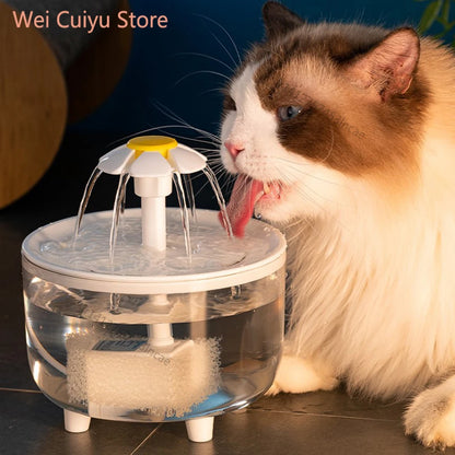 1000ml USB Electric Mute Pet Drink Bowl Automatic Cat Water Fountain Filter Cats Water Dispenser Automatic Cat Drink Bowl Filter