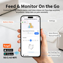 4.5L Elevated Smart Pet Feeder — 15cm Raised Stand, 1080P Camera or Key Control for Cats & Dogs
