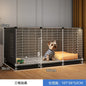 Small Medium Dog Cage for Teddy Bichon Pet House with Sleeping Area One Room One Toilet Design for Puppies Removable Tray Kennel