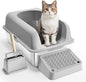 VEVOR 6 in Deep Cat Litter Box Odor-Free Litter Box with Filtering Foot Board