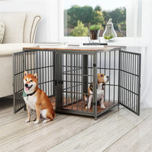 Heavy Duty Dog Crate - 4 Door Kennel with Divider for Large Dogs