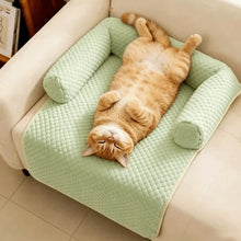 Pet Bed Mat Breathable Dog Cooling Mat Detachable Comfortable Dog Sofa Cushion Non-Slip with Pillow Pet Summer Pad Pet Kennel