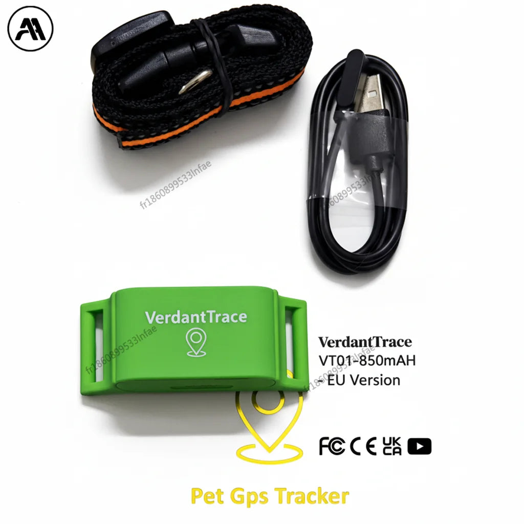 IP67 Waterproof 4G GPS Tracker for Dogs & Cats – Mini Real-Time Anti-Lost Pet Locator, Fashion Smart Collar