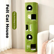 Multi-Layer Cat Tree Tower with Enclosed Sleeping Nest