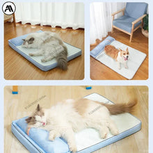 Orthopedic Cooling Dog Bed – Memory Foam Waterproof Washable Bed with Pillow for Large & Medium Dogs