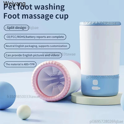 Portable Electric Pet Paw Cleaner Automatic Quick Clean Low Noise Waterproof Paw Washer Cup for Dogs Cats
