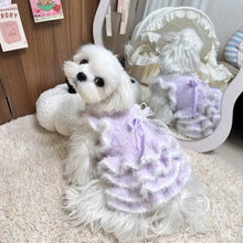 Knitted Pet Dress - Autumn Winter Puff Skirt Sweater for Small Dogs Cats Puppies