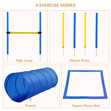 Dog Agility Training Set – Adjustable Obedience Course with Poles, Hurdle, Tunnel & Pause Box