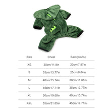 Halloween Dog Clothes - Funny Dinosaur Fleece Hoodie Costume for Small Dogs & Cats