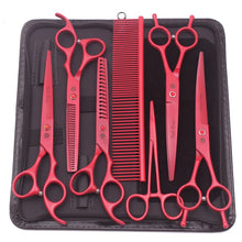 Dog Grooming Scissors Kit 7" 6.5" Stainless Pet Curved Scissors Thinning Scissors Straight Shears