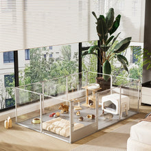 180cm Clear Acrylic Dog Playpen - Extra Large Indoor Whelping Pen
