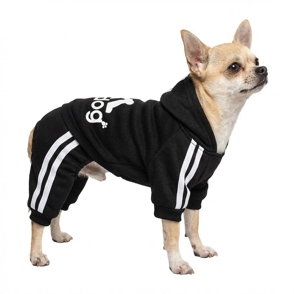 Classic Dog Hoodie - Four Leg Design Sweater Apparel for Small Medium Breed Dogs