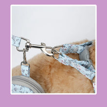 Floral Pet Harness & Leash Set - Adjustable Dog Backpack Chest Vest - Small Medium Cats Dogs