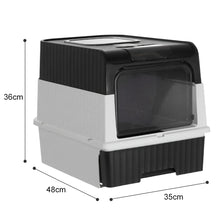 Cat Litter Box Hooded Cat Box Odor-Resistant Fully Enclosed Cat Toilet with Litter Scoop for Home Pets Supplies