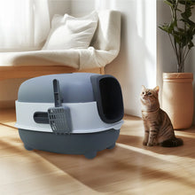 Hooded Cat Litter Pan Box with Litter Scoop Front Entry Enclosed Toilet Tray for All Cat Breeds,Easy Clean Anti-splash Design