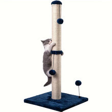 Sisal Cat Scratching Post for Indoor Cats 34-Inch – Heavy-Duty Scratching Pole with Hanging Ball