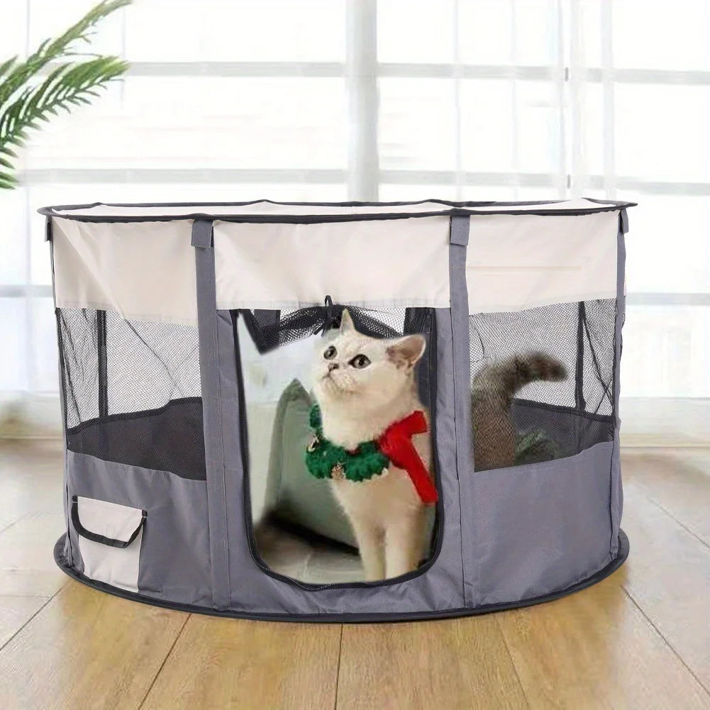 Foldable Pet Tent Dog Cat Pet Kitten Puppy Delivery Room Travel Play Pen Tent LARGE Portable Pet Delivery Room Shelter Cat Tent Bed Photo Props Pet Outdoor Travel Cat Tent Bed
